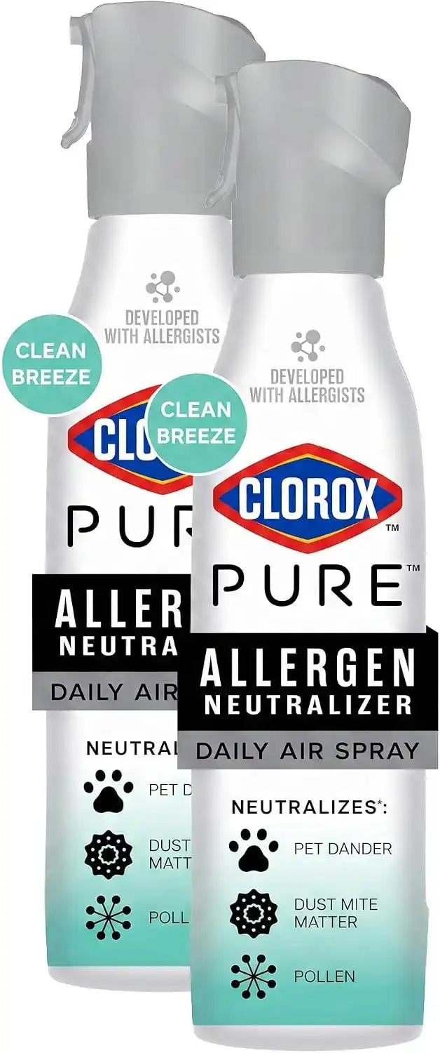 Clorox PURE Allergen Neutralizer Daily Air Spray, Clean Breeze, 8 Ounces (Pack of 2)