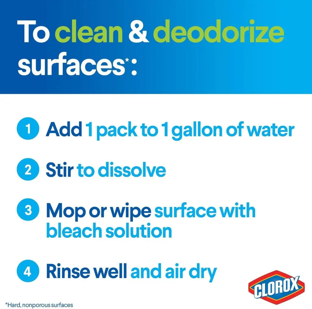 Clorox Zero Splash Bleach Packs, 12 Count, 4 Pack