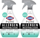 Clorox PURE Allergen Neutralizer Fabric and Carpet Spray, Clean Breeze, 26 Fluid Ounces (Pack of 2)