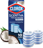 Clorox Scentiva ToiletWand Refills, Coconut and Waterlily, 10 Count