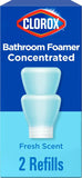Clorox Bathroom Foamer Refill Cartridge for Clorox Bathroom Foamer Reusable Spray Bottle, Household Essentials, Fresh Scent, 2 Spray Refills