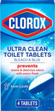 Clorox Ultra Clean Toilet Tablets Bleach & Blue, 2.47 oz., 4 Ct.