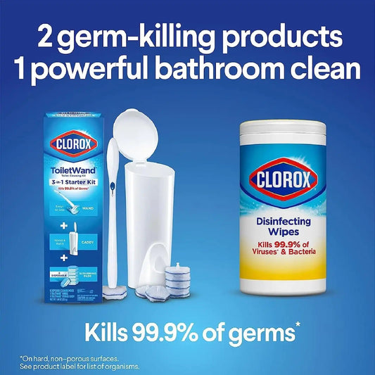 Clorox ToiletWand Toilet Cleaner Refills, Rainforest Rush, 30 Ct.