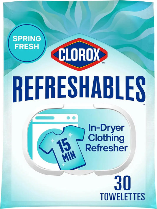 Clorox Refreshables, In Dryer Refresher Sheets, Spring Fresh, 30ct