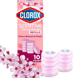 Clorox Scentiva ToiletWand Refills, Cherry Blossom and Peach, 10 Count