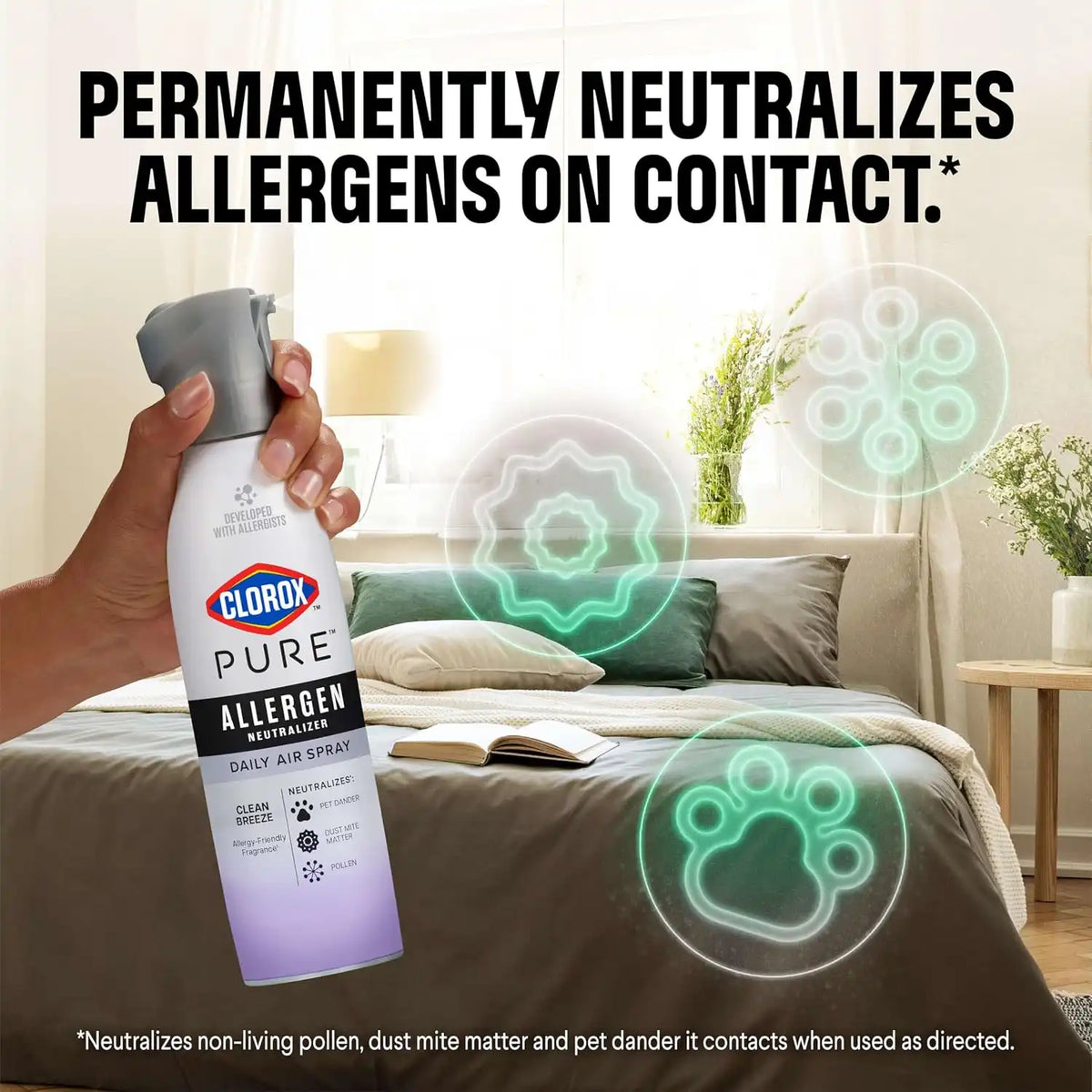 Clorox PURE Allergen Neutralizer Daily Air Spray, Nighttime Calm, 8 fl. oz.