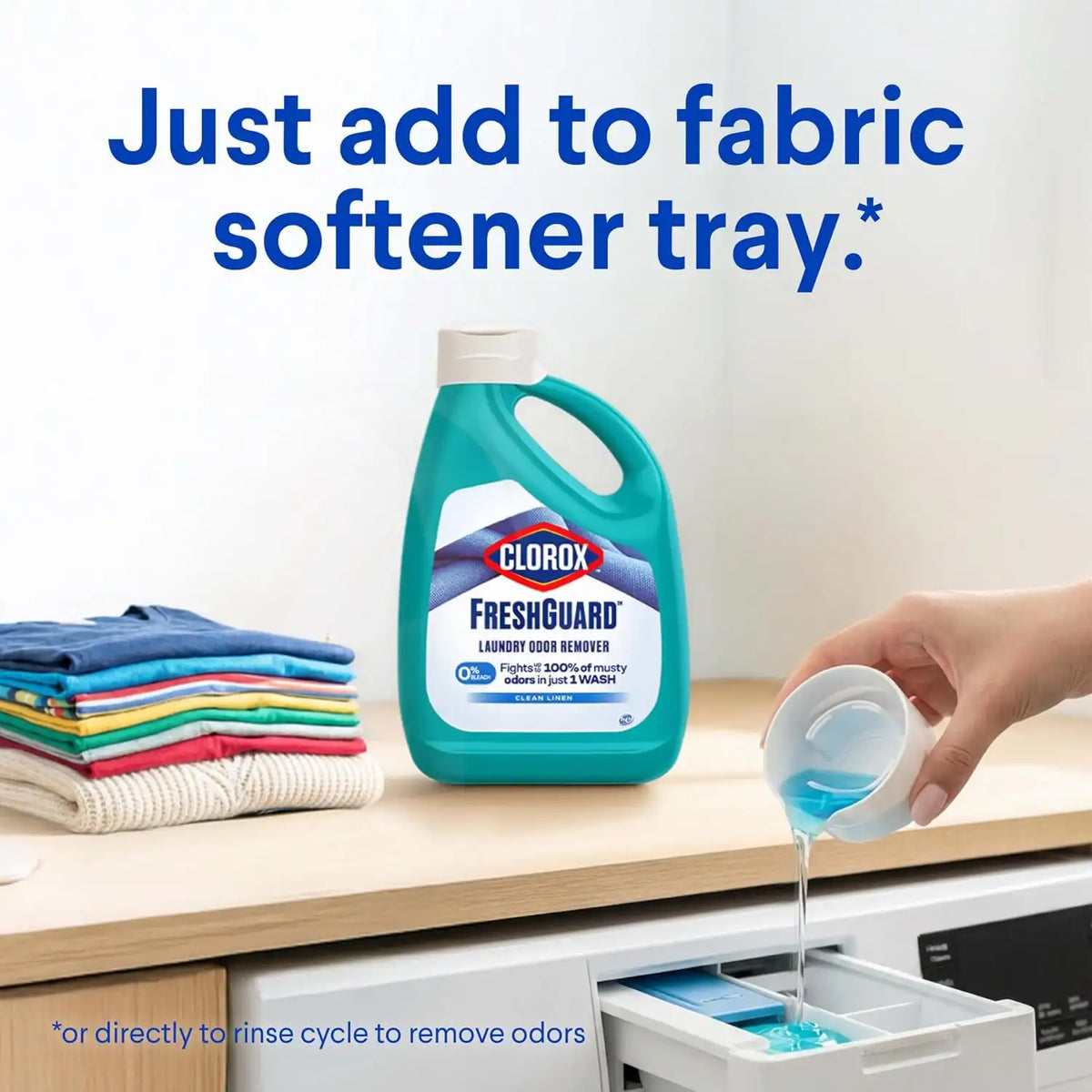 Clorox FreshGuard Liquid Laundry Odor Remover, Clean Linen Scent, 42 fl.oz.