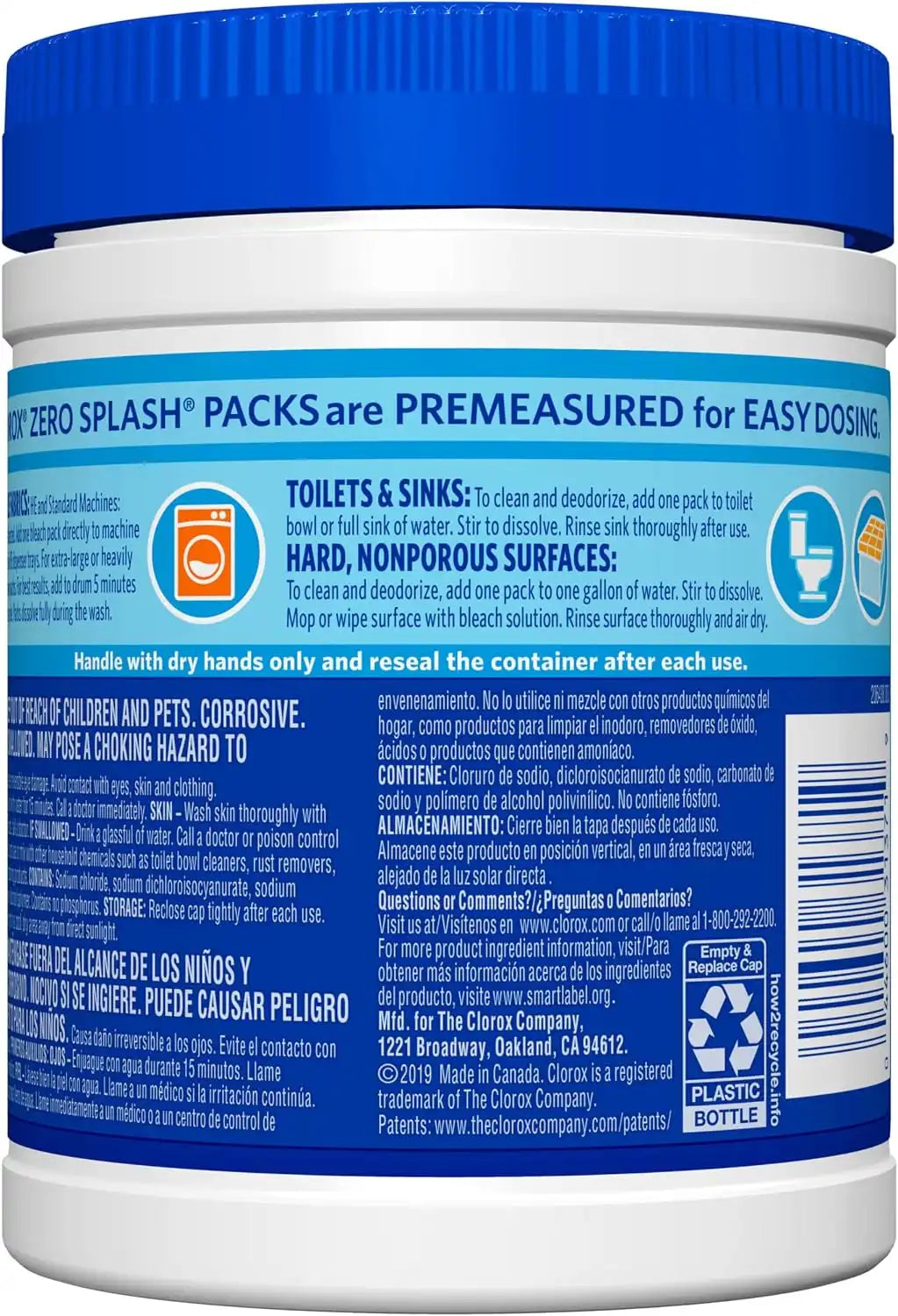 Clorox Zero Splash Bleach Packs, 12 Count