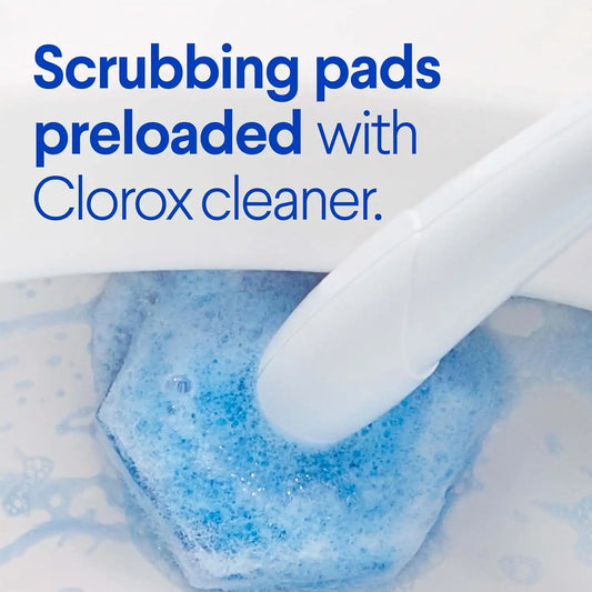 Clorox ToiletWand Toilet Cleaning Kit, 1 Starter Kit with 16 Refill Heads